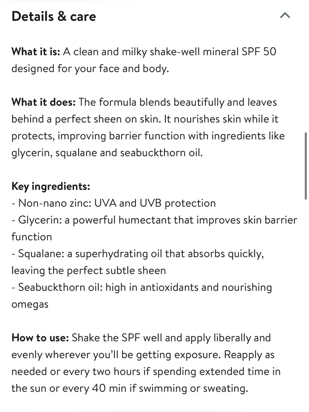 NIB GWS All-Over Sun Milk Face & Body SPF 50